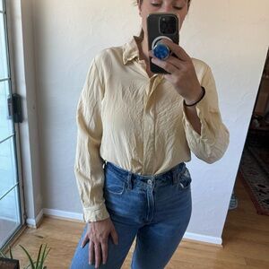 Vintage silk button up blouse